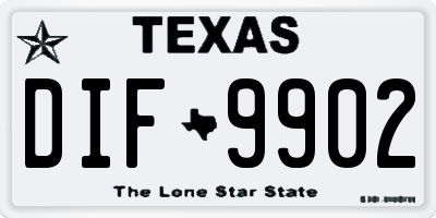TX license plate DIF9902