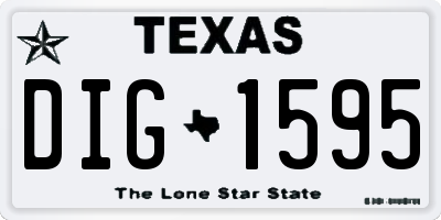 TX license plate DIG1595