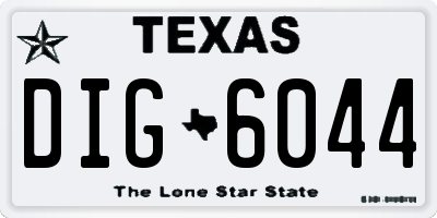 TX license plate DIG6044