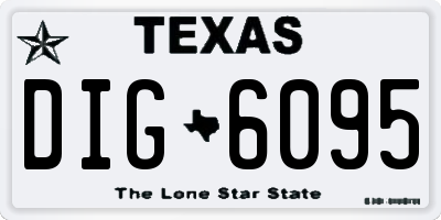 TX license plate DIG6095