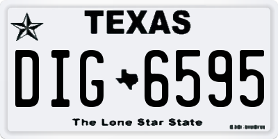 TX license plate DIG6595
