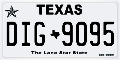 TX license plate DIG9095