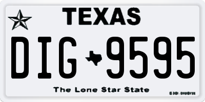 TX license plate DIG9595