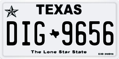 TX license plate DIG9656