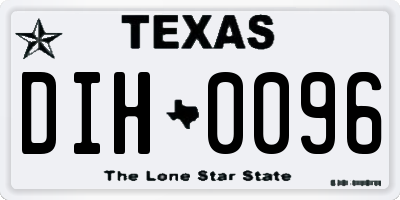 TX license plate DIH0096
