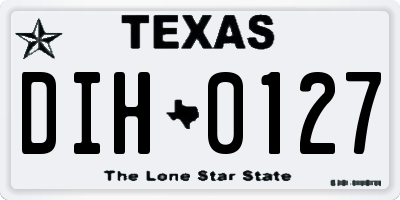 TX license plate DIH0127