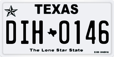 TX license plate DIH0146