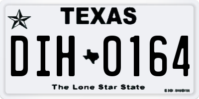 TX license plate DIH0164