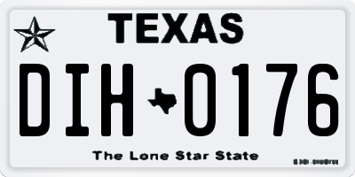 TX license plate DIH0176