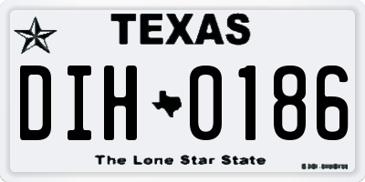 TX license plate DIH0186