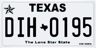 TX license plate DIH0195
