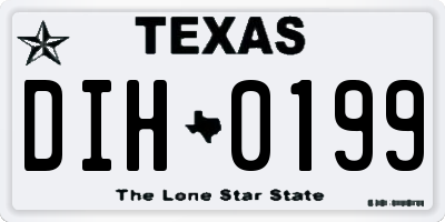 TX license plate DIH0199