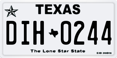 TX license plate DIH0244