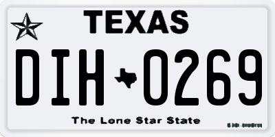 TX license plate DIH0269