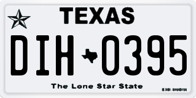 TX license plate DIH0395