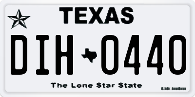 TX license plate DIH0440