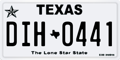 TX license plate DIH0441