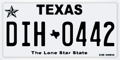 TX license plate DIH0442