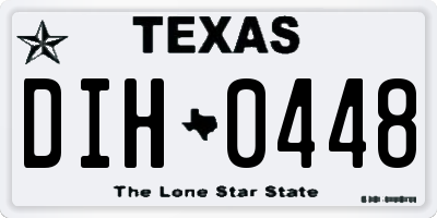 TX license plate DIH0448