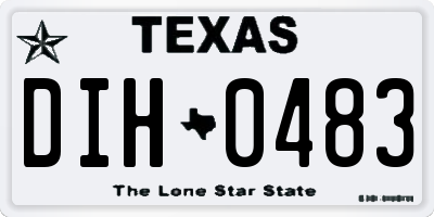 TX license plate DIH0483