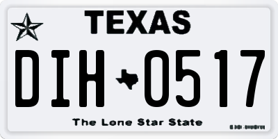 TX license plate DIH0517