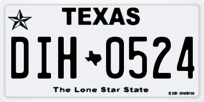 TX license plate DIH0524