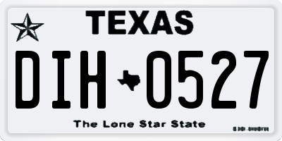TX license plate DIH0527