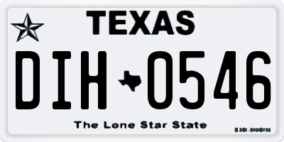 TX license plate DIH0546