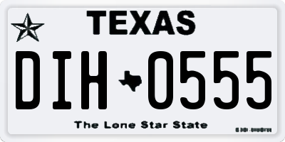 TX license plate DIH0555