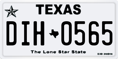TX license plate DIH0565