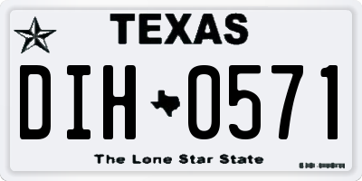 TX license plate DIH0571