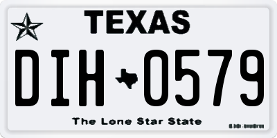 TX license plate DIH0579
