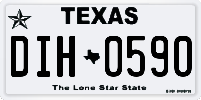 TX license plate DIH0590