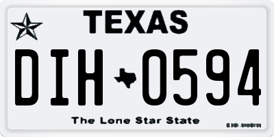 TX license plate DIH0594