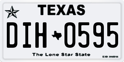 TX license plate DIH0595