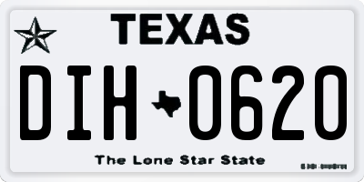 TX license plate DIH0620