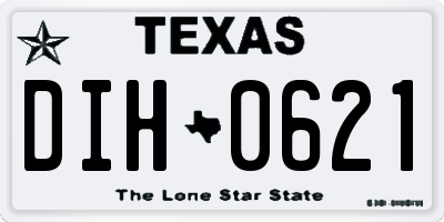 TX license plate DIH0621