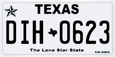 TX license plate DIH0623