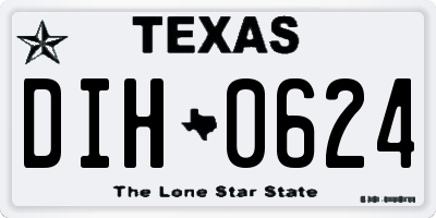 TX license plate DIH0624
