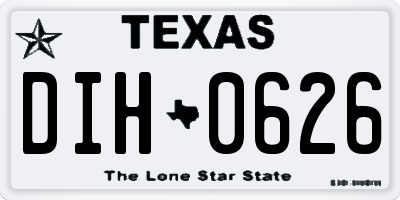 TX license plate DIH0626