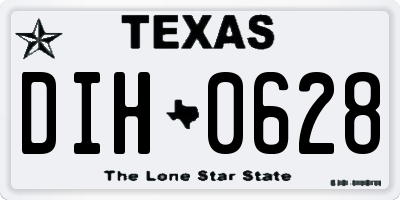 TX license plate DIH0628
