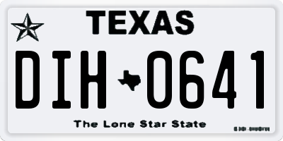 TX license plate DIH0641