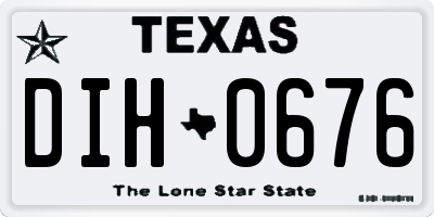 TX license plate DIH0676
