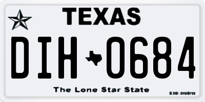 TX license plate DIH0684