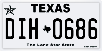 TX license plate DIH0686