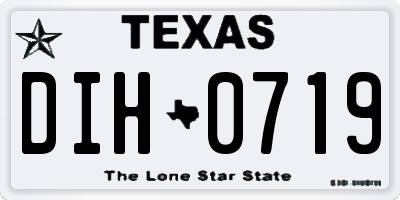 TX license plate DIH0719