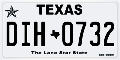 TX license plate DIH0732