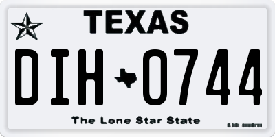 TX license plate DIH0744