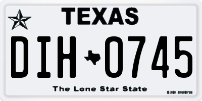 TX license plate DIH0745