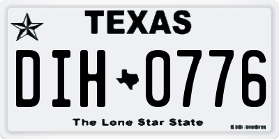 TX license plate DIH0776